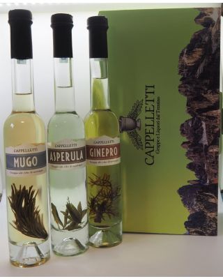 cofanetto  3 grappe aromatizzate lt. 0,20